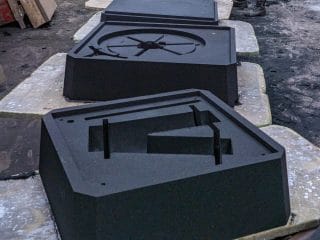 Foundry pattern moulds used for casting complex metal components